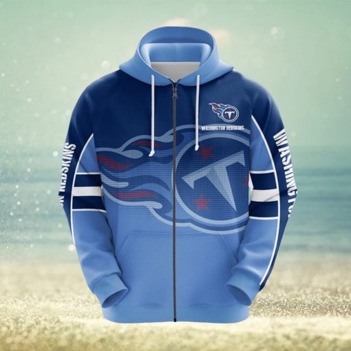 NFL Tennessee Titans Blue Unisex 3D Hoodie Zip Hoodie For Men And Women Sport Gift