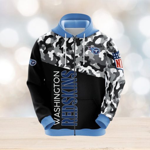 NFL Tennessee Titans Camouflage Blue 3D Hoodie Zip Hoodie For Men And Women Sport Gift