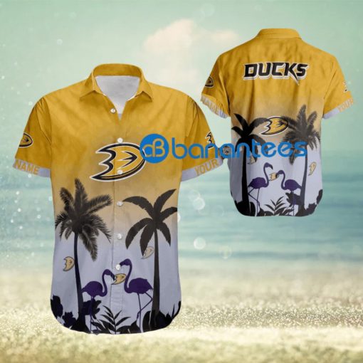 NHL Anaheim Ducks Beach All Over Print Hawaiian Shirt Men And Women Gift Custom Name