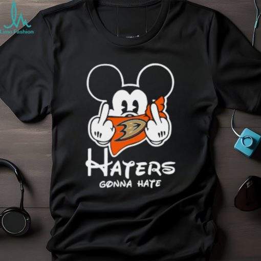 NHL Anaheim Ducks Haters Gonna Hate Mickey Mouse Disney Hockey T Shirt
