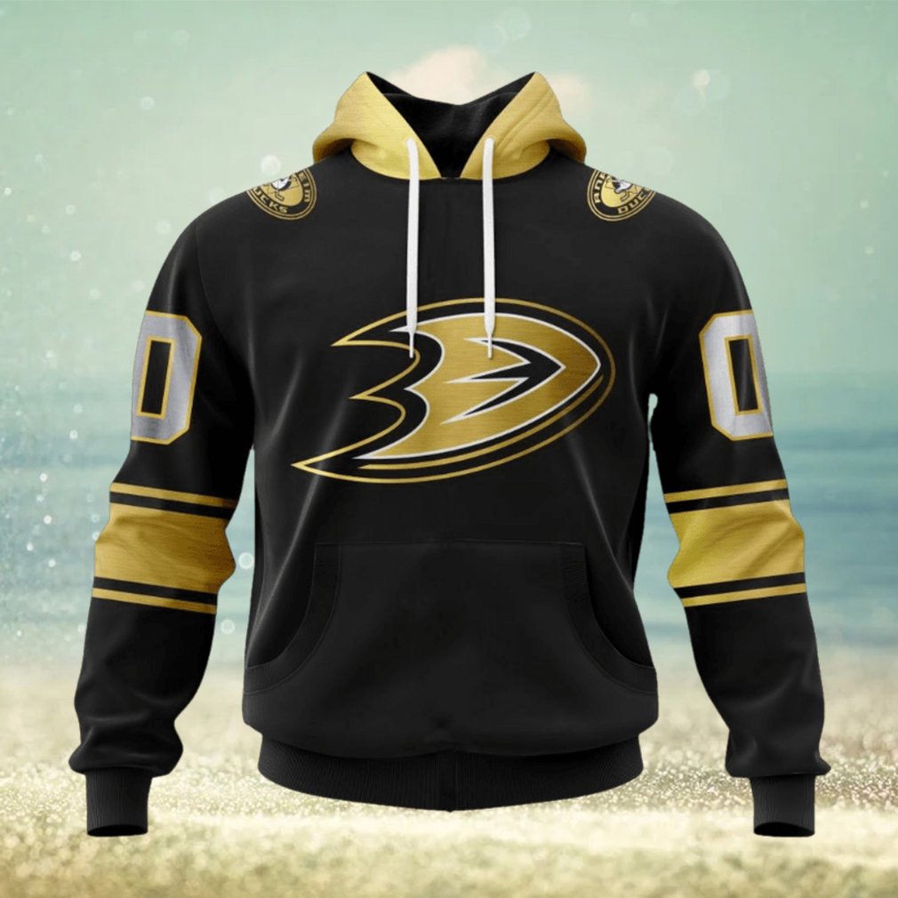 NHL Anaheim Ducks Special Black And Gold Design Hoodie NHL Anaheim Ducks Special Black And Gold Design Hoodie