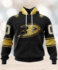 NHL Anaheim Ducks Special Black And Gold Design Hoodie