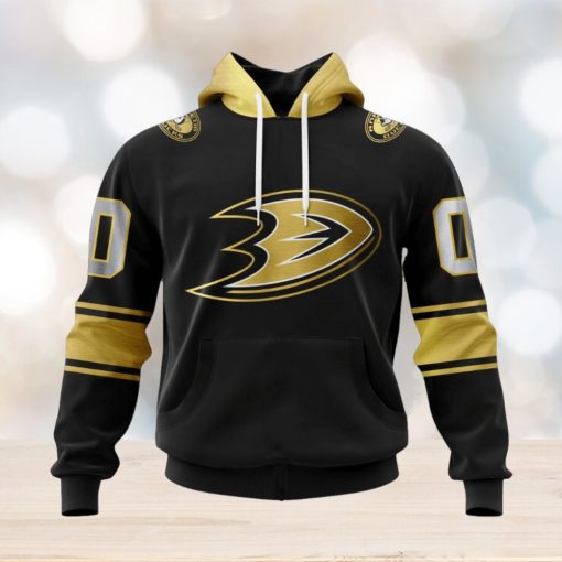 NHL Anaheim Ducks Special Black And Gold Design Hoodie