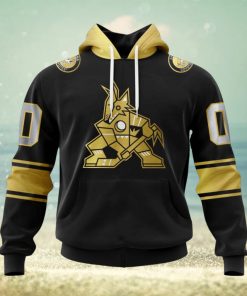 NHL Arizona Coyotes Special Black And Gold Design Hoodie