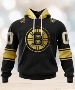 NHL Boston Bruins Special Black And Gold Design Hoodie