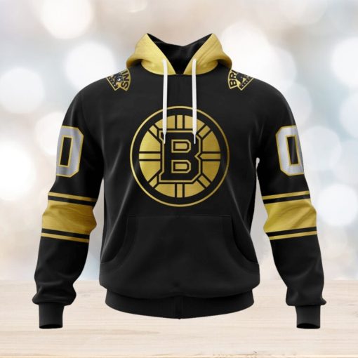 NHL Boston Bruins Special Black And Gold Design Hoodie