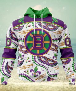 NHL Boston Bruins Special Mardi Gras Design Hoodie