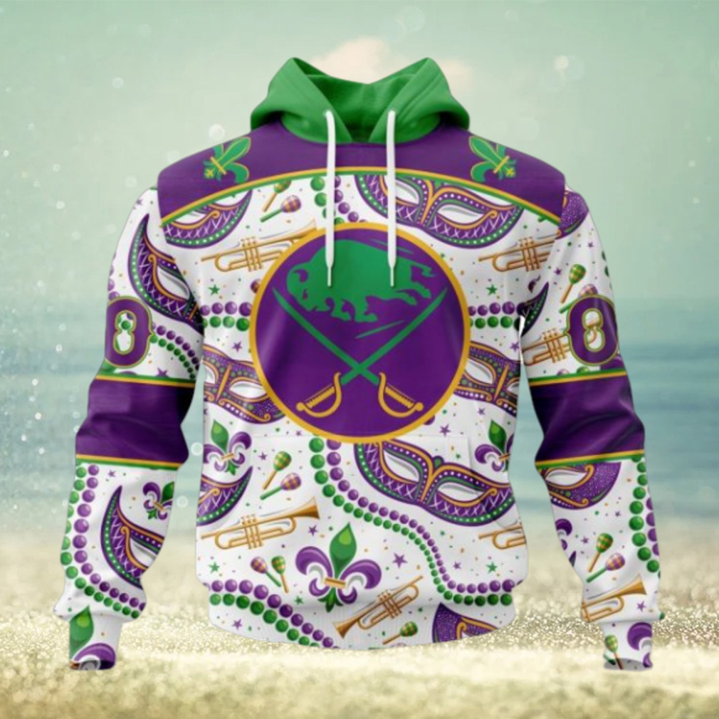 NHL Buffalo Sabres Special Mardi Gras Design Hoodie NHL Buffalo Sabres Special Mardi Gras Design Hoodie