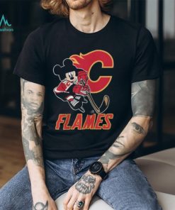 NHL Calgary Flames Mickey Mouse Disney Hockey T Shirt