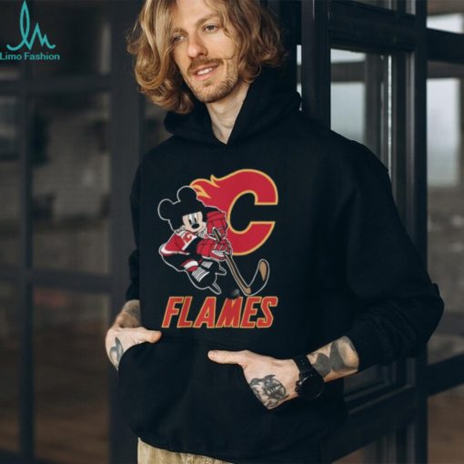 NHL Calgary Flames Mickey Mouse Disney Hockey T Shirt