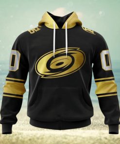 NHL Carolina Hurricanes Special Black And Gold Design Hoodie