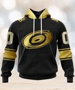 NHL Carolina Hurricanes Special Black And Gold Design Hoodie