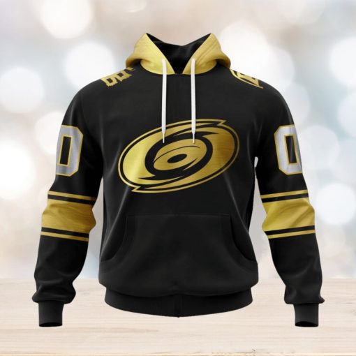 NHL Carolina Hurricanes Special Black And Gold Design Hoodie
