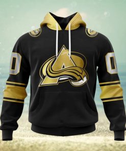 NHL Colorado Avalanche Special Black And Gold Design Hoodie