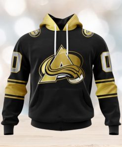 NHL Colorado Avalanche Special Black And Gold Design Hoodie