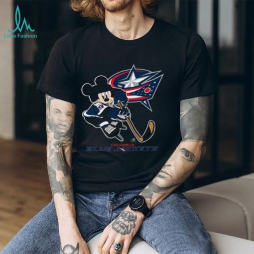NHL Columbus Blue Jackets Mickey Mouse Disney Hockey T Shirt