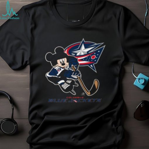 NHL Columbus Blue Jackets Mickey Mouse Disney Hockey T Shirt