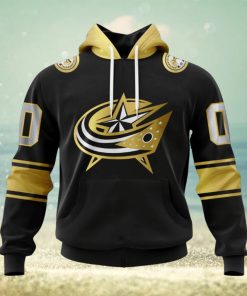 NHL Columbus Blue Jackets Special Black And Gold Design Hoodie