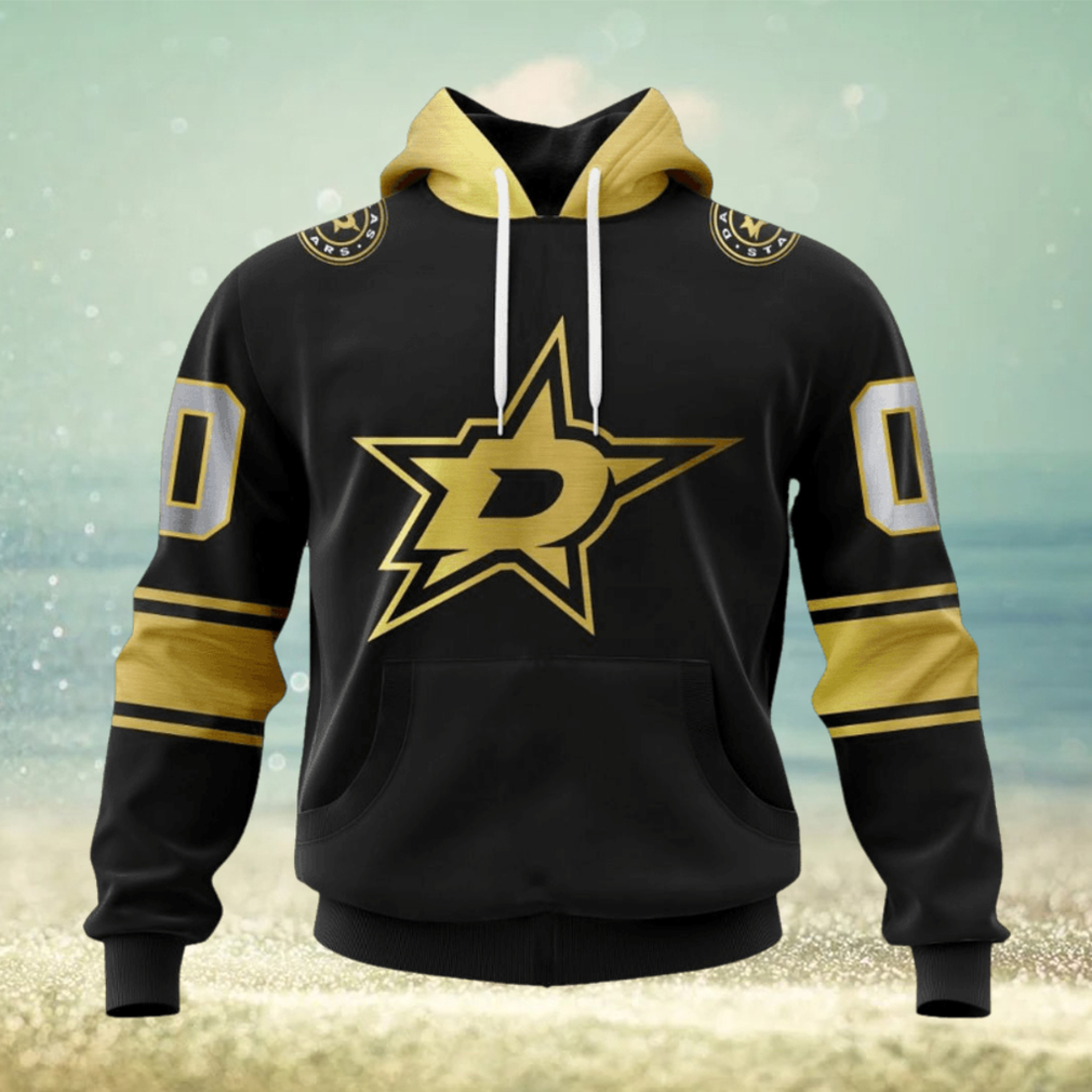NHL Dallas Stars Special Black And Gold Design Hoodie NHL Dallas Stars Special Black And Gold Design Hoodie