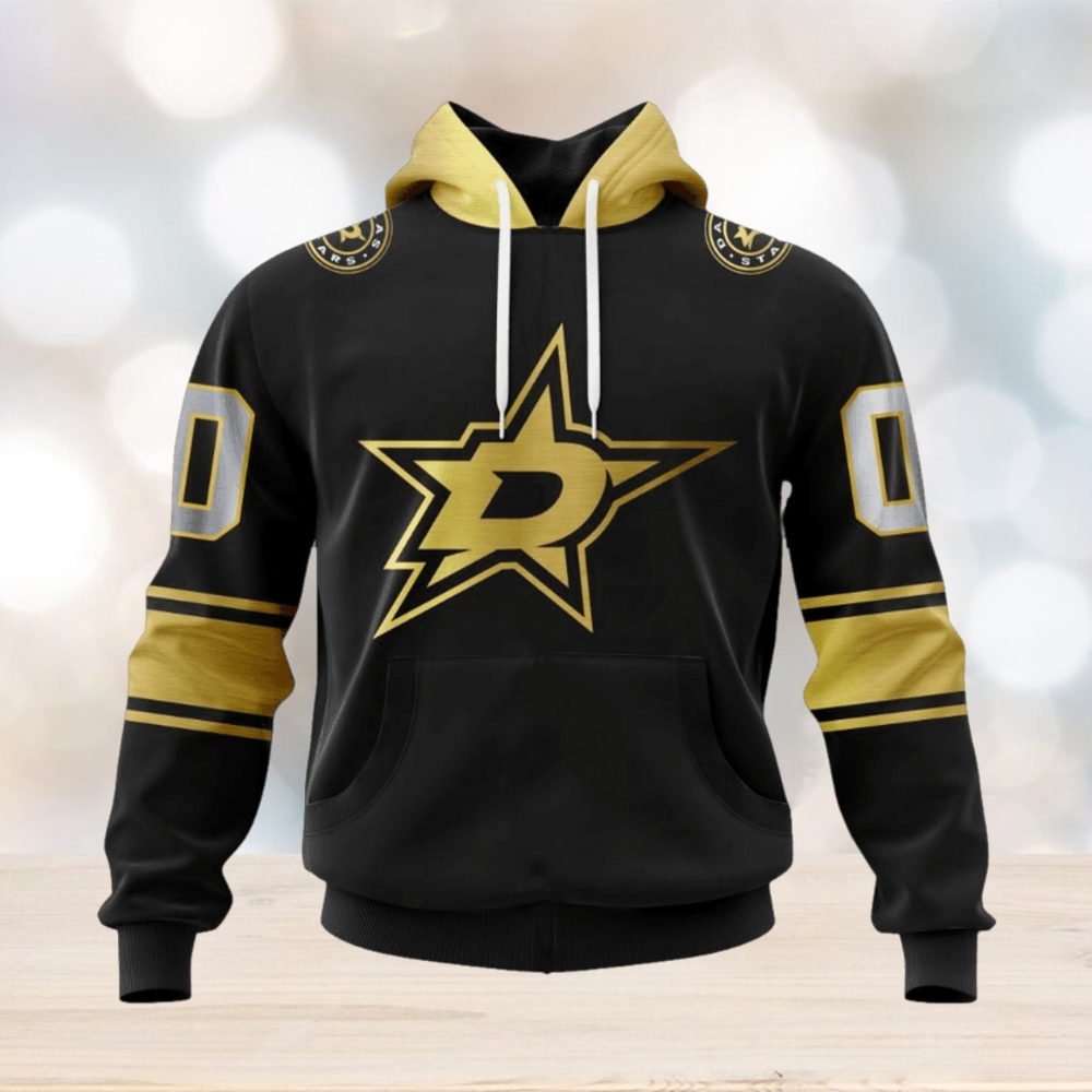 NHL Dallas Stars Special Black And Gold Design Hoodie NHL Dallas Stars Special Black And Gold Design Hoodie