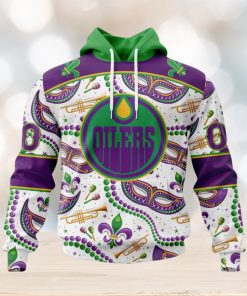 NHL Edmonton Oilers Special Mardi Gras Design Hoodie