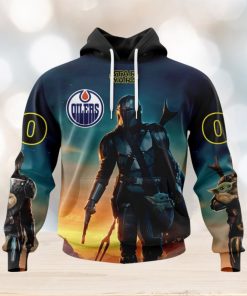 NHL Edmonton Oilers Special Star Wars The Mandalorian Design Hoodie