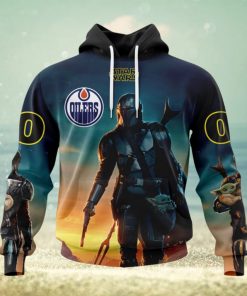 NHL Edmonton Oilers Special Star Wars The Mandalorian Design Hoodie