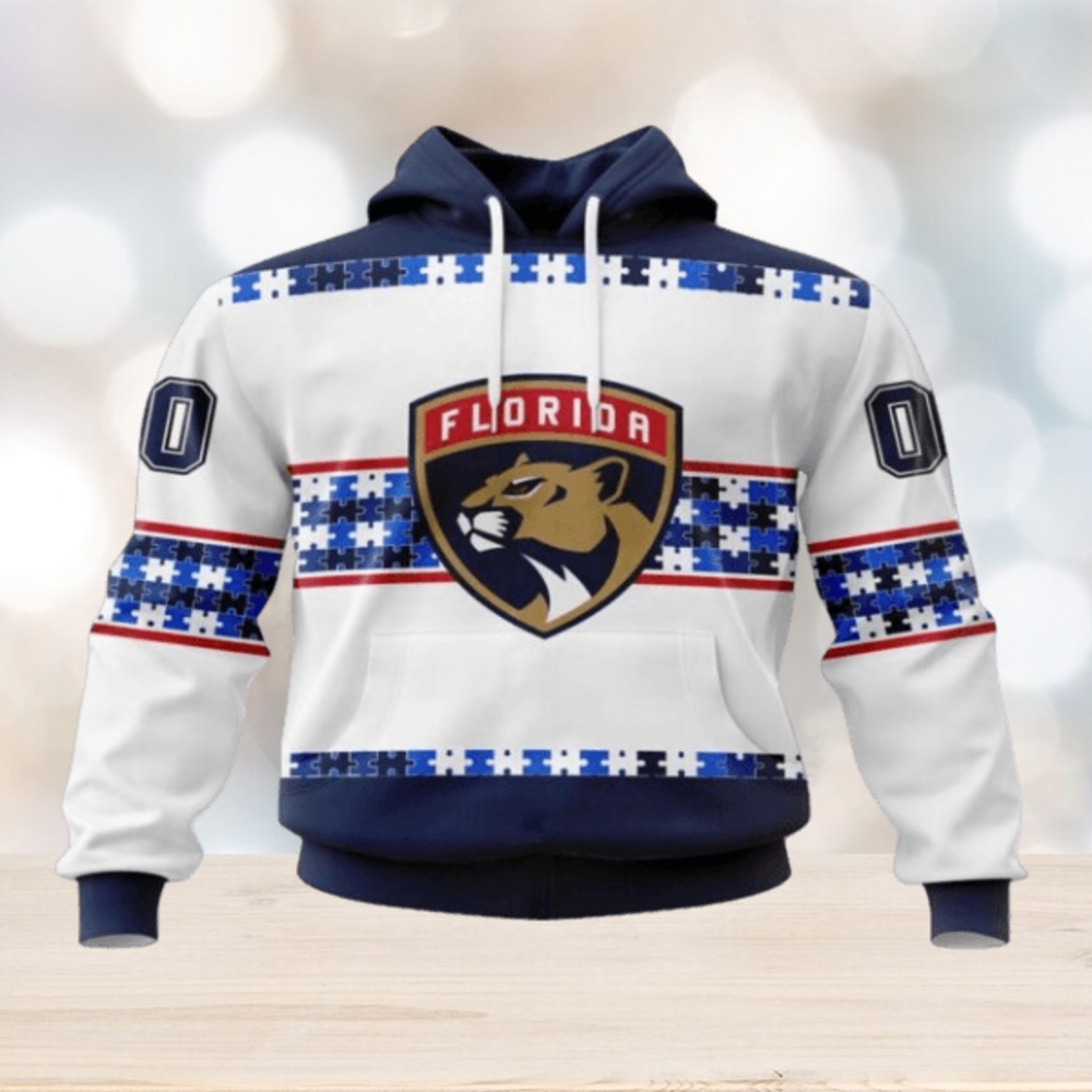 NHL Florida Panthers Hoodie Autism Awareness 3D Hoodie For Hockey Fans NHL Florida Panthers Hoodie Autism Awareness 3D Hoodie For Hockey Fans