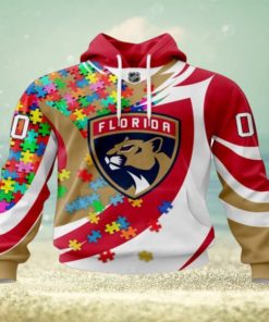 NHL Florida Panthers Hoodie Autism Awareness 3D Hoodie For Sports Fans