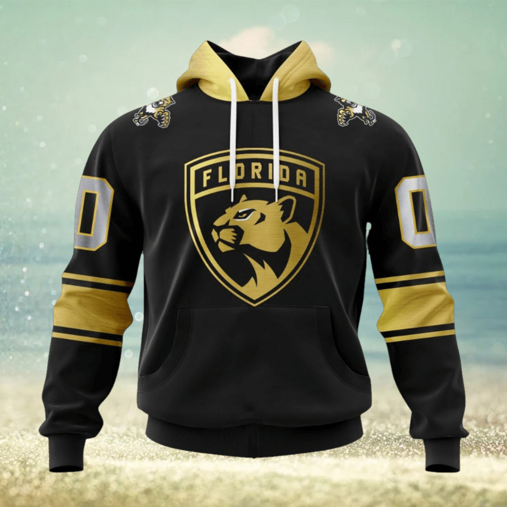 NHL Florida Panthers Special Black And Gold Design Hoodie NHL Florida Panthers Special Black And Gold Design Hoodie