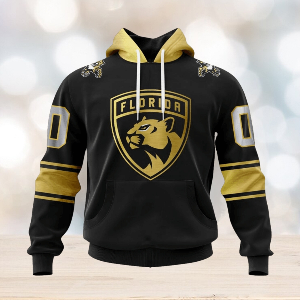 NHL Florida Panthers Special Black And Gold Design Hoodie NHL Florida Panthers Special Black And Gold Design Hoodie