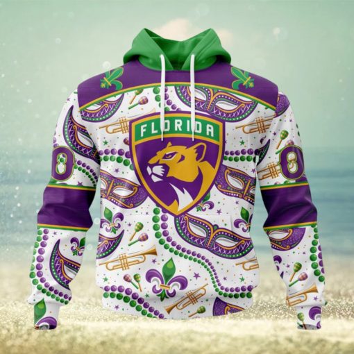 NHL Florida Panthers Special Mardi Gras Design Hoodie