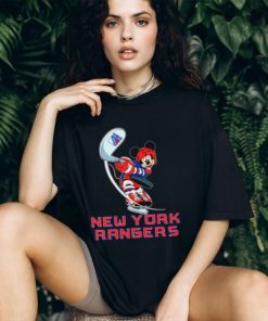 NHL Hockey New York Rangers Cheerful Mickey Mouse T Shirt