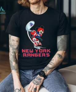 NHL Hockey New York Rangers Cheerful Mickey Mouse T Shirt