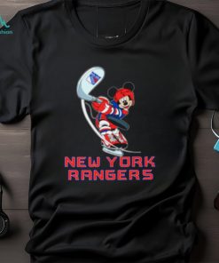 NHL Hockey New York Rangers Cheerful Mickey Mouse T Shirt