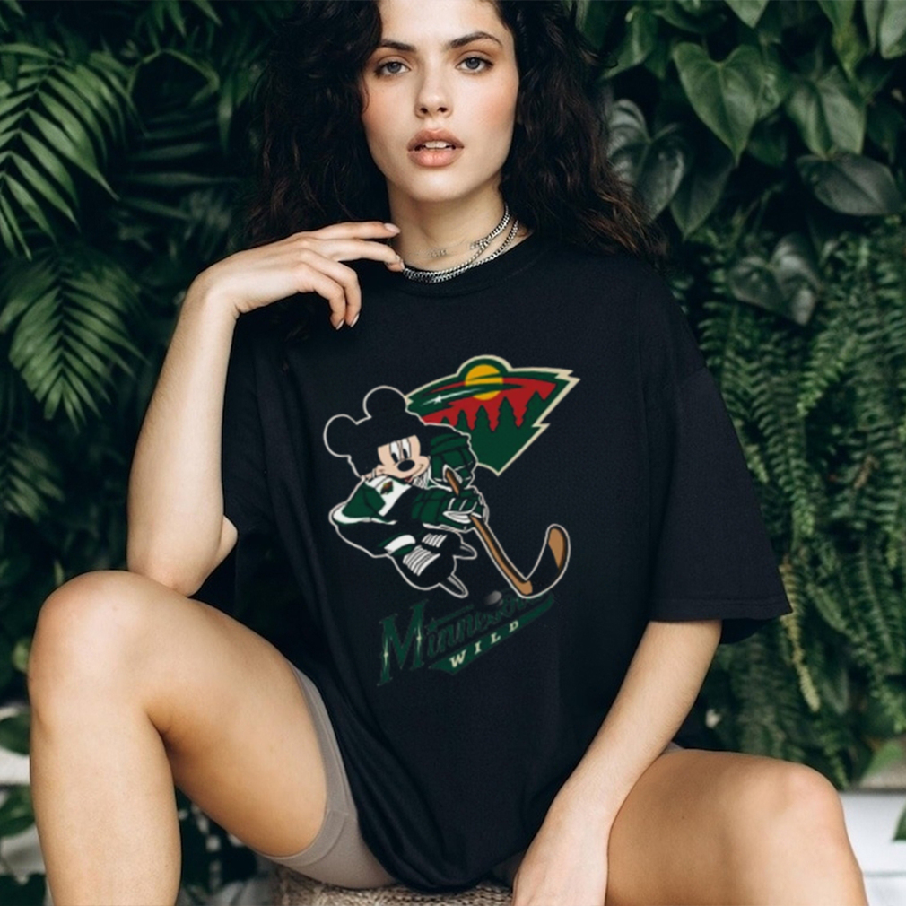 NHL Minnesota Wild Mickey Mouse Disney Hockey T Shirt NHL Minnesota Wild Mickey Mouse Disney Hockey T Shirt