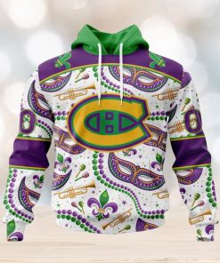 NHL Montreal Canadiens Special Mardi Gras Design Hoodie