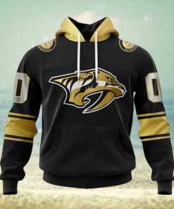 NHL Nashville Predators Special Black And Gold Design Hoodie