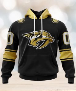 NHL Nashville Predators Special Black And Gold Design Hoodie