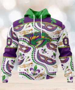NHL Nashville Predators Special Mardi Gras Design Hoodie