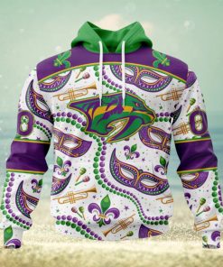 NHL Nashville Predators Special Mardi Gras Design Hoodie