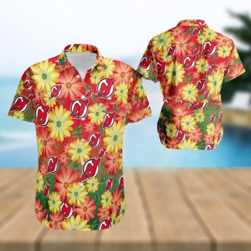 NHL New Jersey Devils Flower Beach Hawaiian Shirt