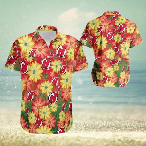 NHL New Jersey Devils Flower Beach Hawaiian Shirt