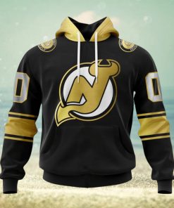 NHL New Jersey Devils Special Black And Gold Design Hoodie