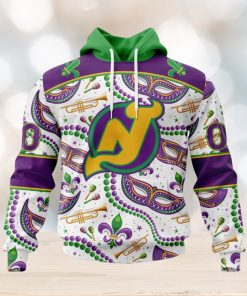 NHL New Jersey Devils Special Mardi Gras Design Hoodie