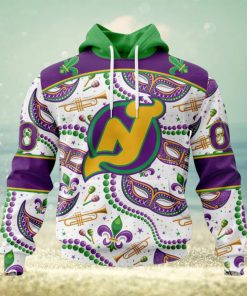 NHL New Jersey Devils Special Mardi Gras Design Hoodie