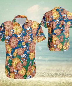 NHL New York Islanders Logo Flower New Style Hawaiian Shirt