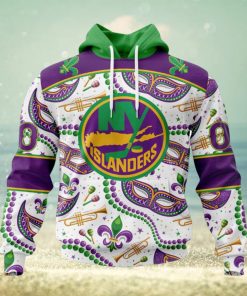 NHL New York Islanders Special Mardi Gras Design Hoodie