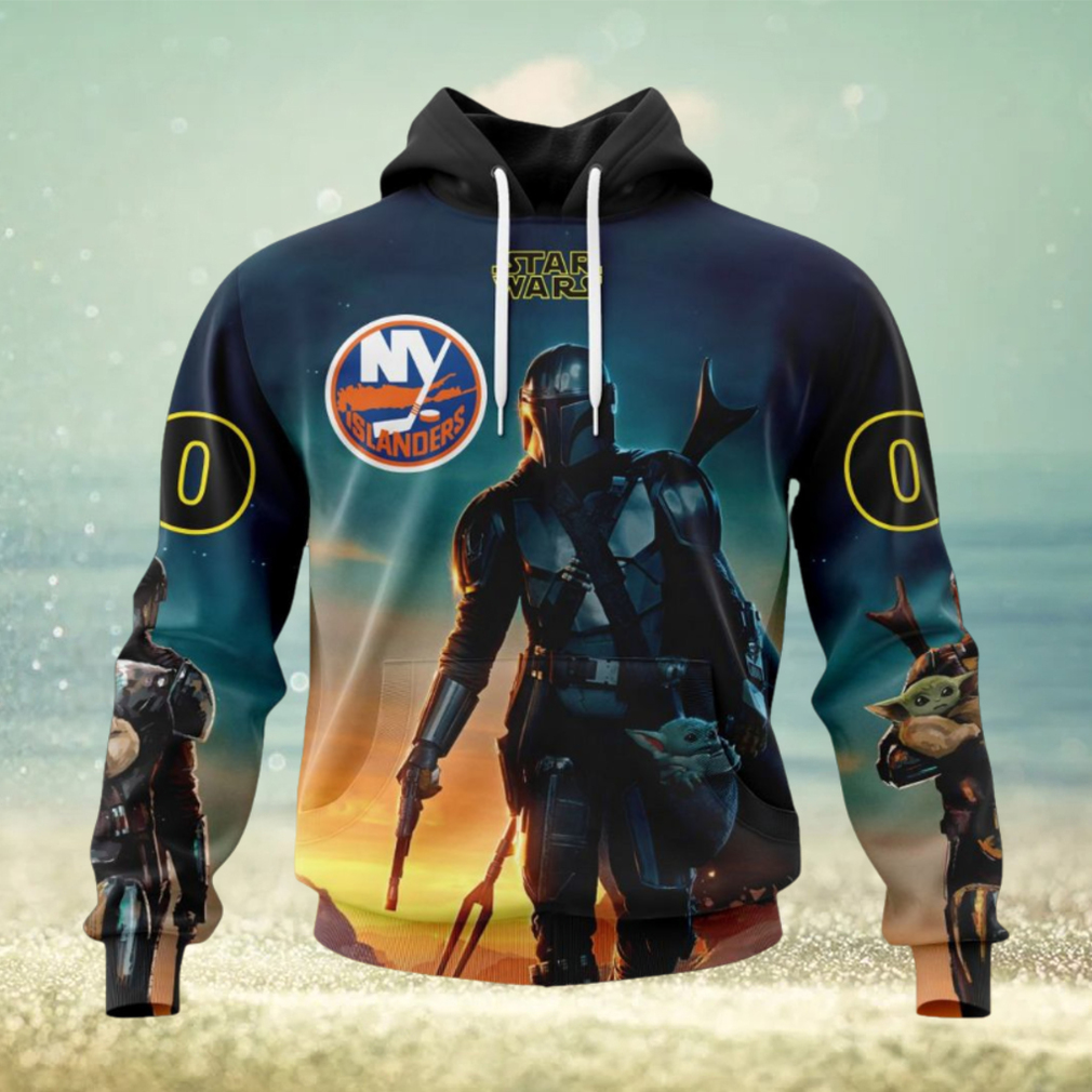NHL New York Islanders Special Star Wars The Mandalorian Design Hoodie NHL New York Islanders Special Star Wars The Mandalorian Design Hoodie