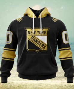 NHL New York Rangers Special Black And Gold Design Hoodie